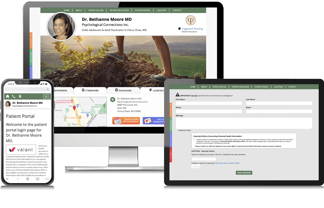 Bethanne Moore MD Website Example