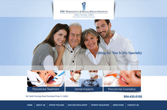 Dr. Forrest Dental Website Example