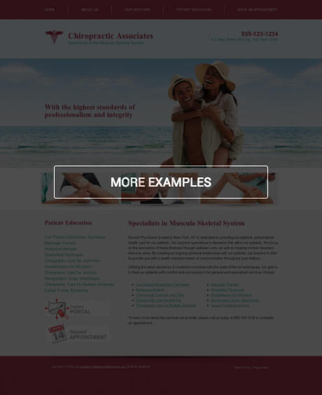 Chiropractic Website Preview #1 Hover